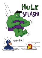 funny cartoon marvel avengers hulk splash